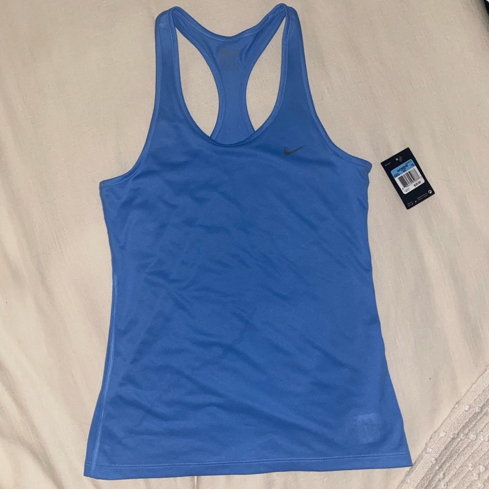 Nike baby blue racerback tank NWT